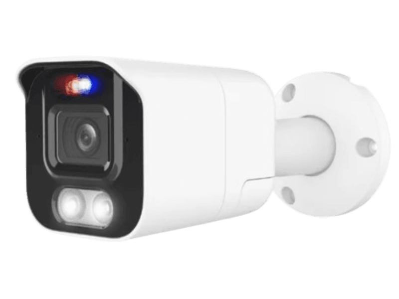 Weiße 4K Sicherheitskamera mit Dual Light und Dual Audio