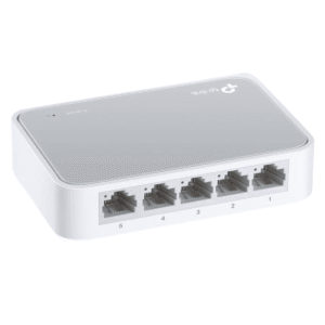 5-Port-Netzwerk-Switch zur einfachen Erweiterung Ihres Netzwerks. Schnell und unkompliziert anzuschließen für zusätzliche kabelgebundene Internetverbindungen.